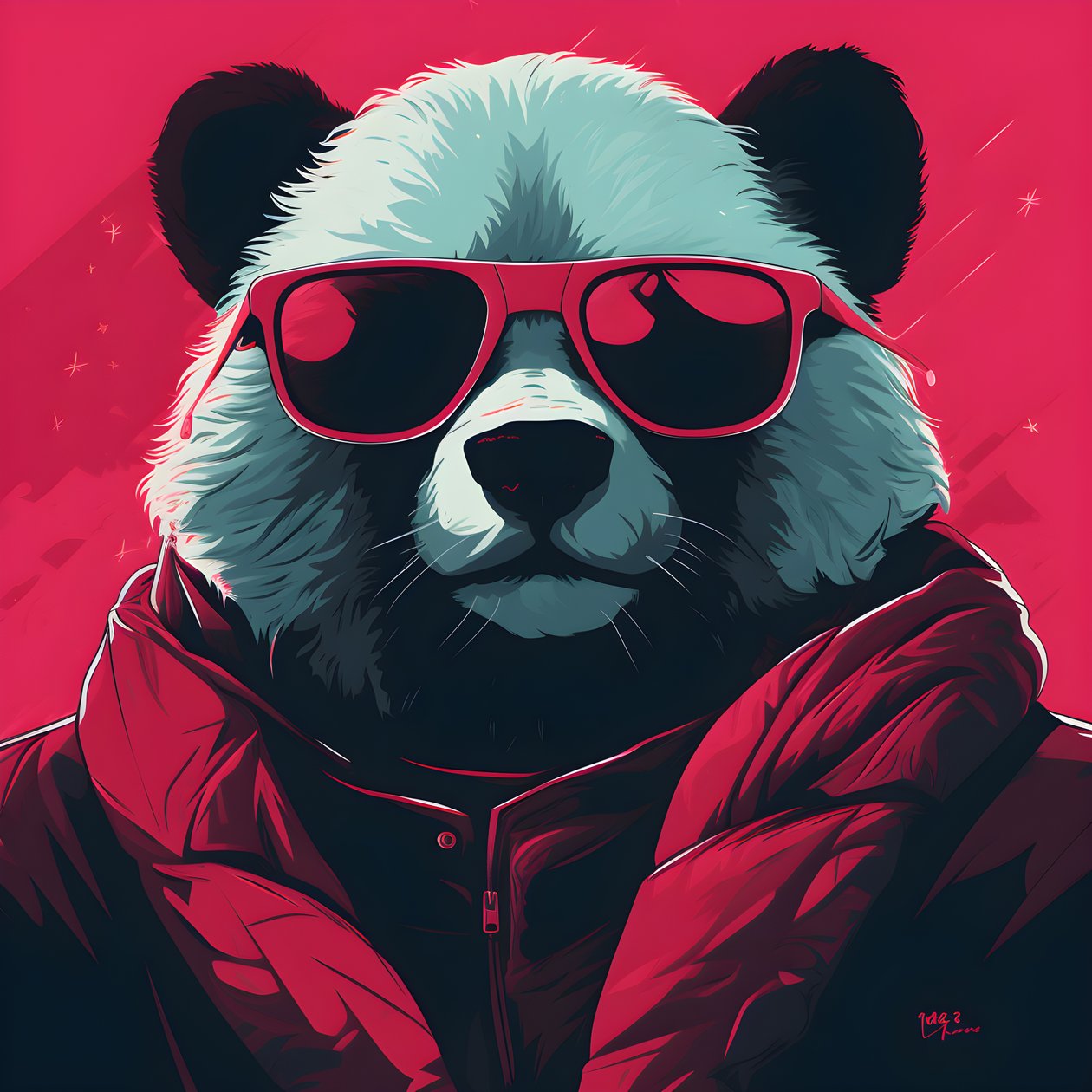 panda avec lunettes 3 - Kurt Heppke