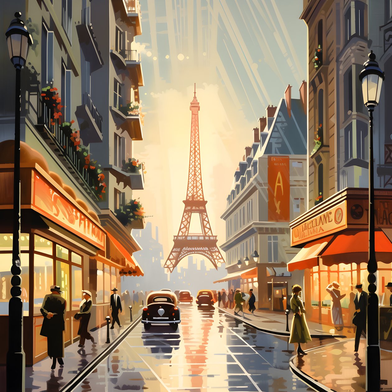 Affiche publicitaire, Paris, France 1 - Kurt Heppke