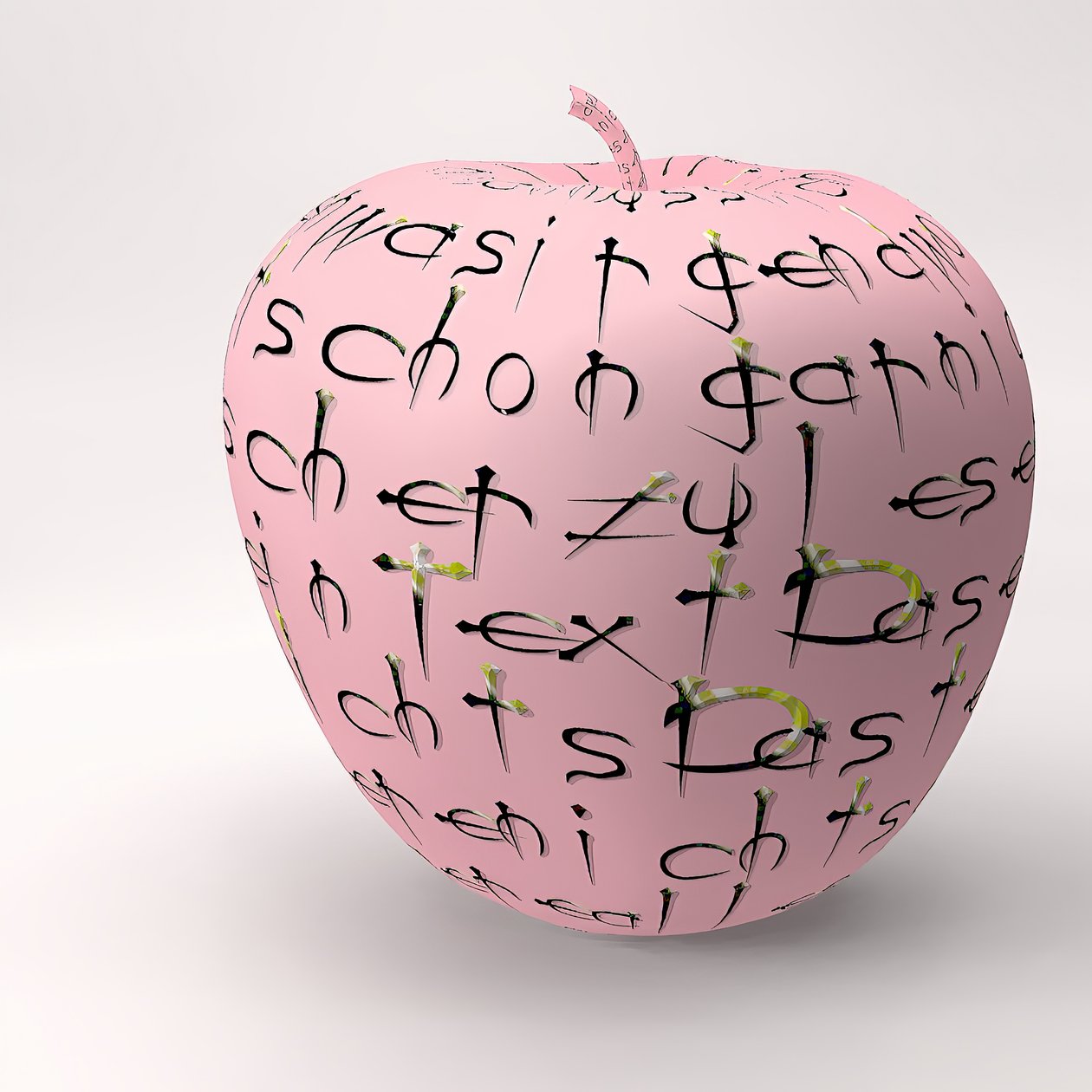 pomme encadrée avec des lettres II - Kurt Heppke