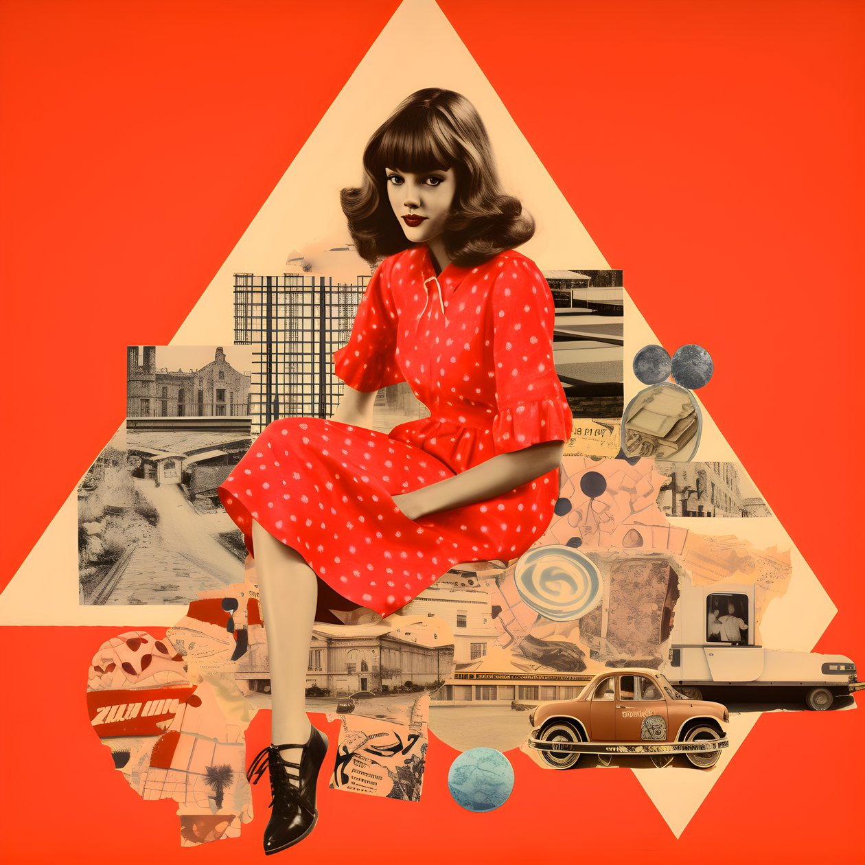 Collage rouge, skateboards 3 - Kurt Heppke