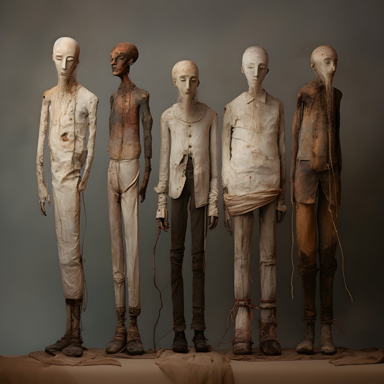 Quatre figurines en terre cuite d