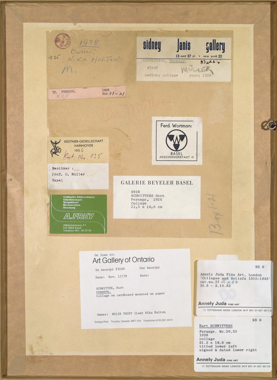 Fernspr., 1926 - Kurt Schwitters