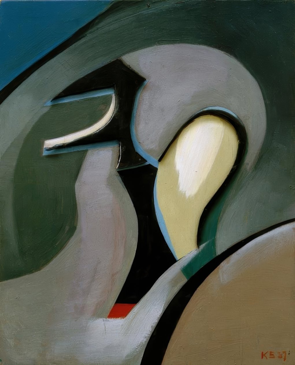 Sans titre (Avec forme de casque) - Kurt Schwitters