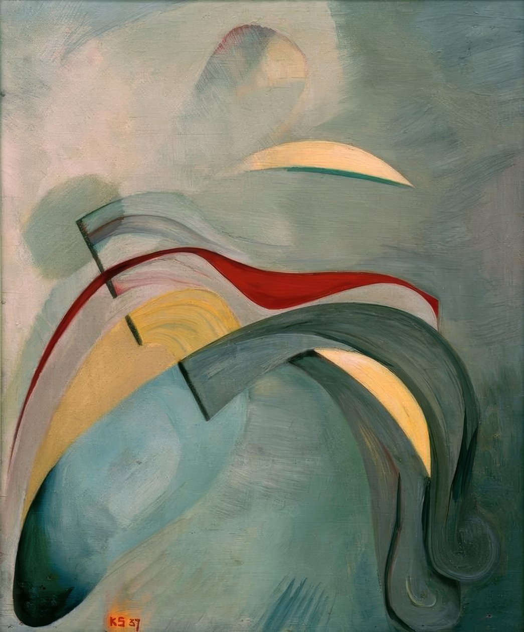 Ligne rouge (1) - Kurt Schwitters