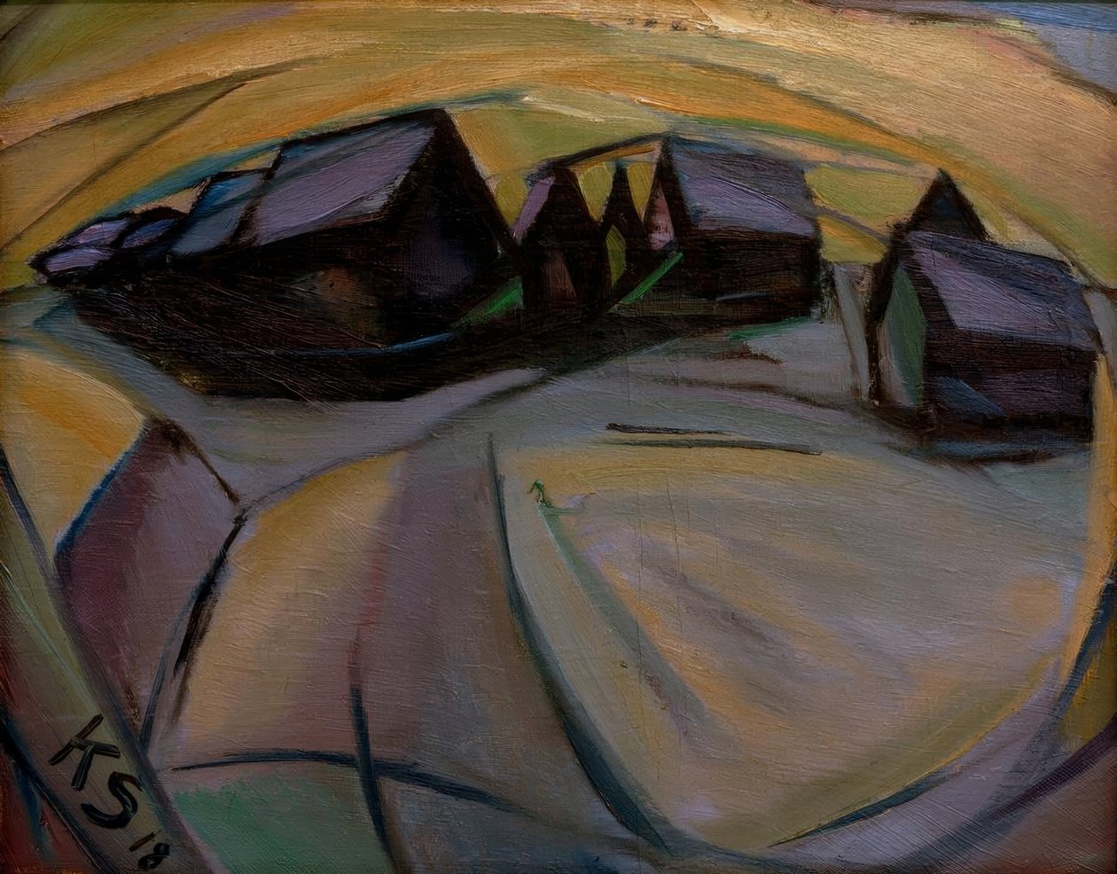 Maisons enneigées - Kurt Schwitters