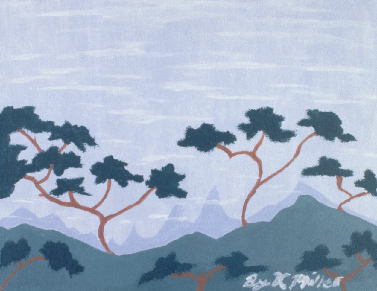 Mountain Peaks, 2004 (acrylique sur toile) - Kurtis L. Miller