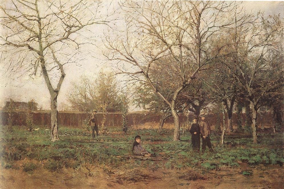 Dans le jardin - Laszlo Mednyanszky