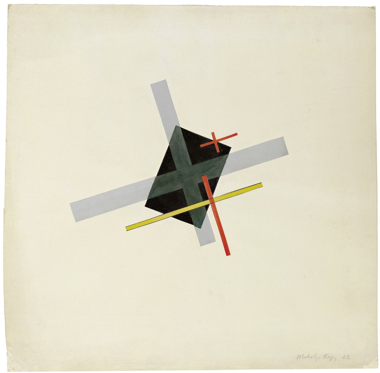 Collage avec centre noir, 1922 - Laszlo Moholy Nagy