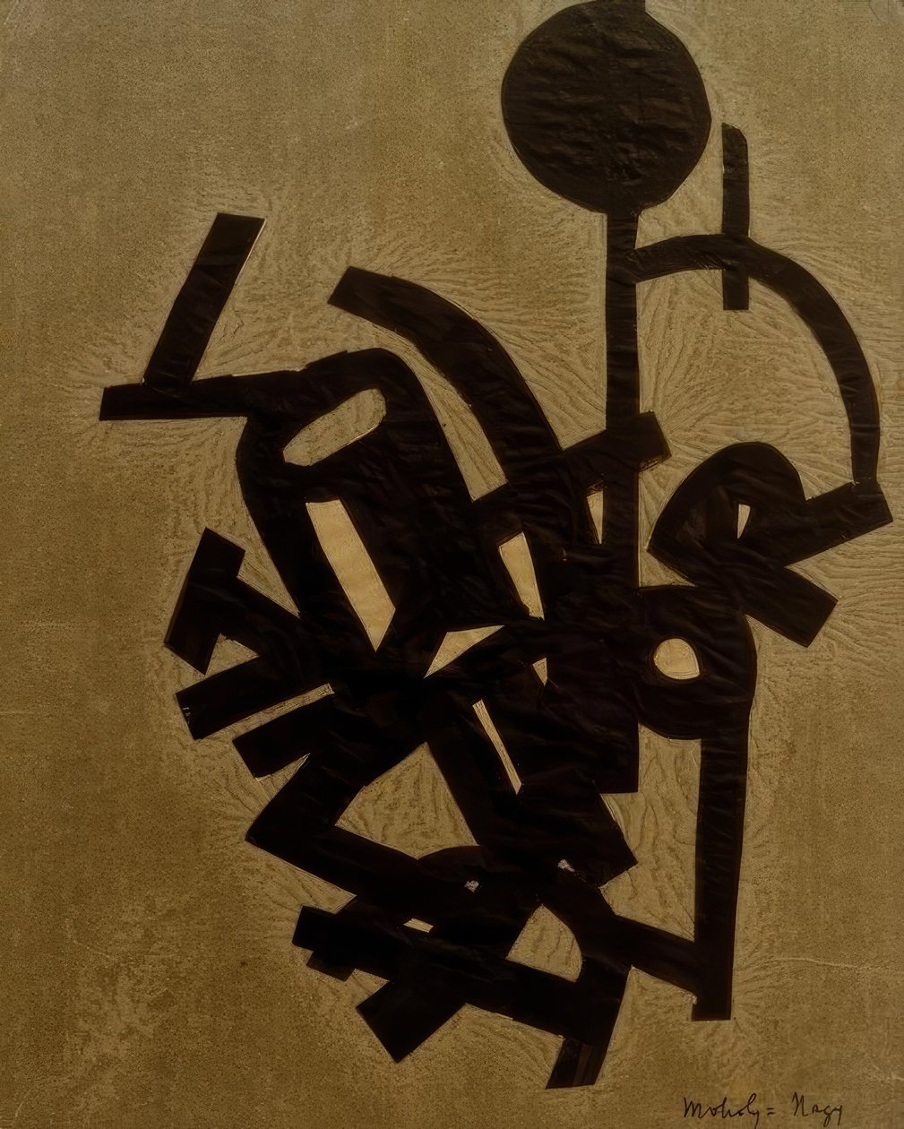 Sans titre (Collage avec R) - Laszlo Moholy Nagy