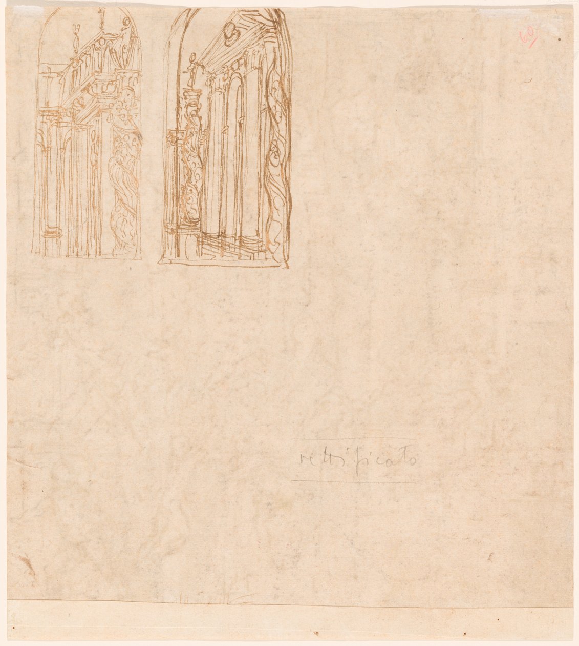 Deux études architecturales - Lattanzio Gambara