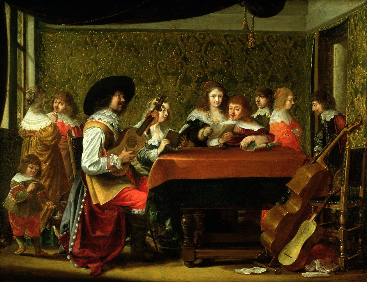 Intérieur avec musiciens et chanteurs - Laurentius de Neter