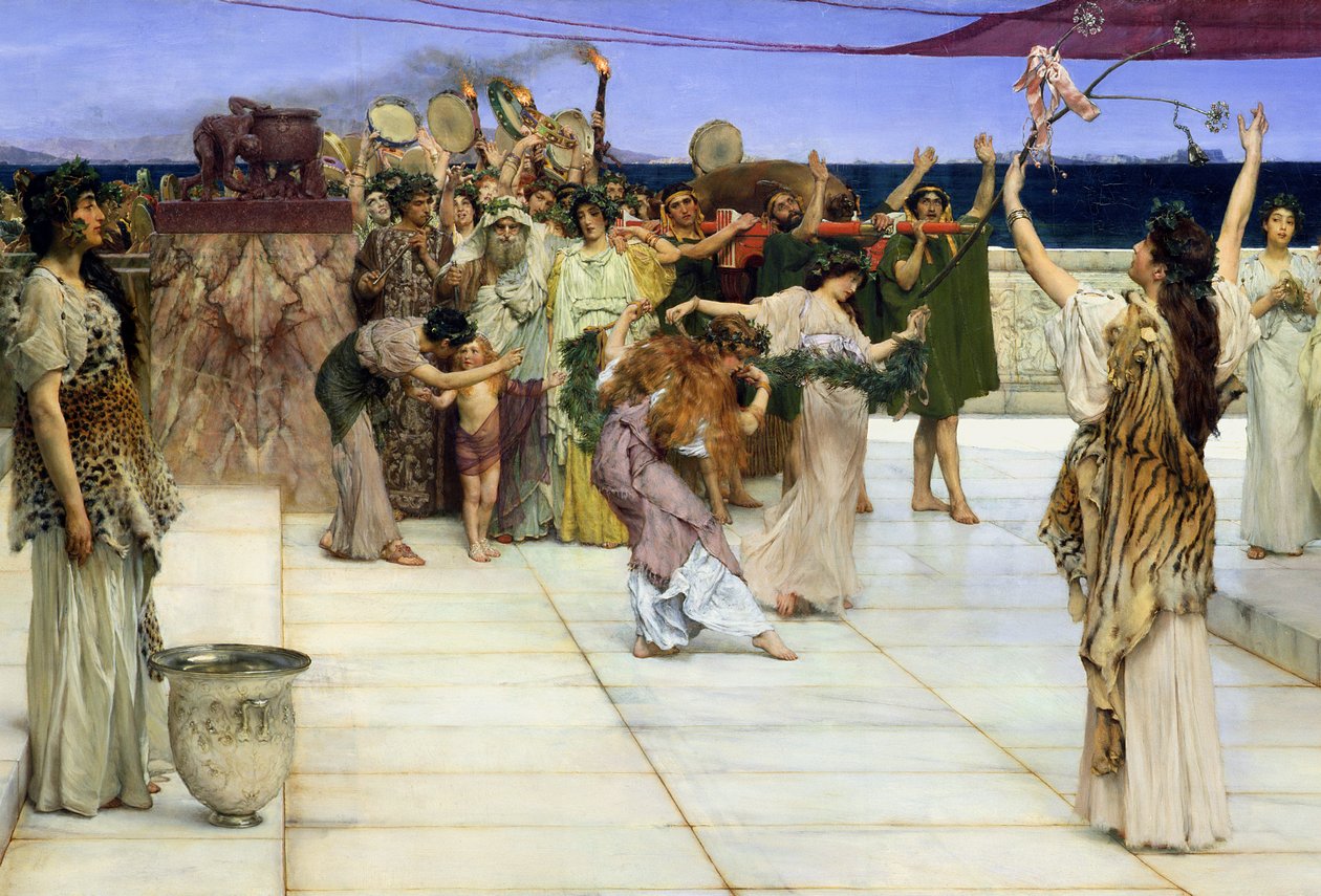Une dédicace à Bacchus, 1889 (détail) - Lawrence Alma Tadema