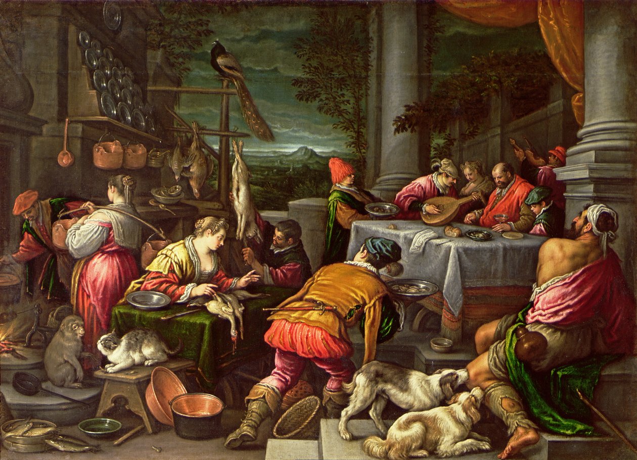 Le riche et Lazare, 1590-95 - Leandro da Ponte Bassano