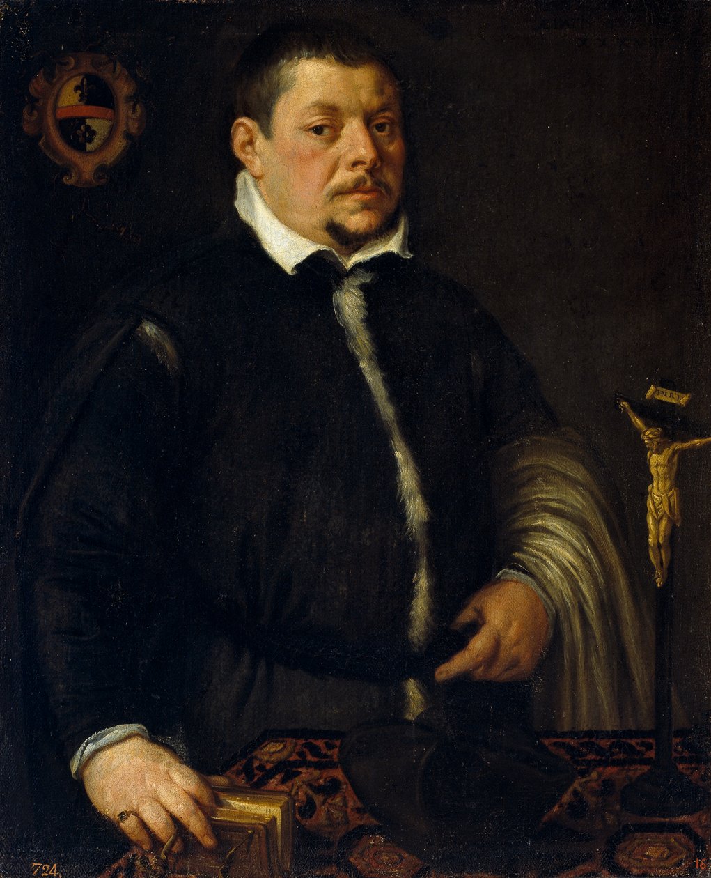 Magistrat avec crucifix - Leandro Bassano