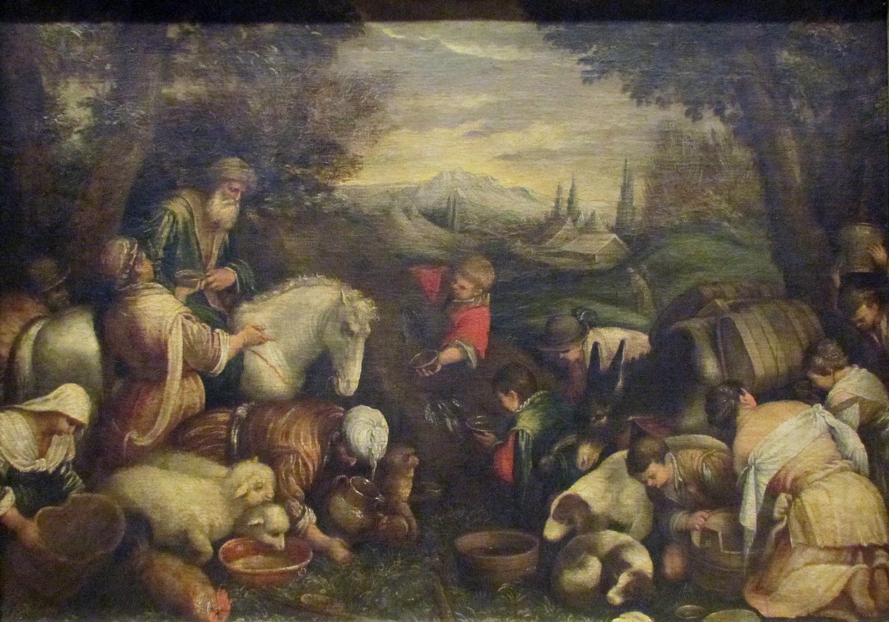 Moïse frappant le rocher - Leandro Bassano