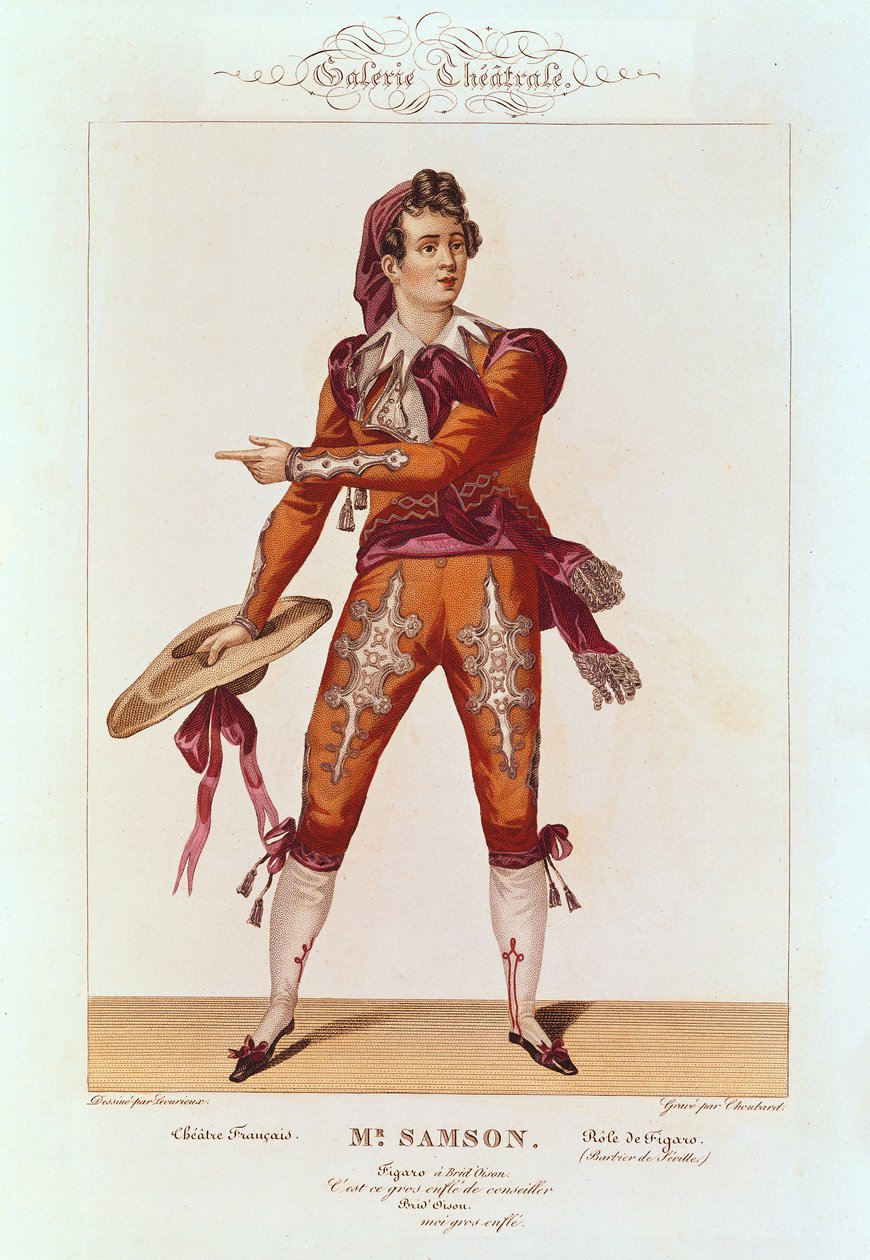 Joseph Isidore Samson (1793-1871) dans le rôle de Figaro dans 