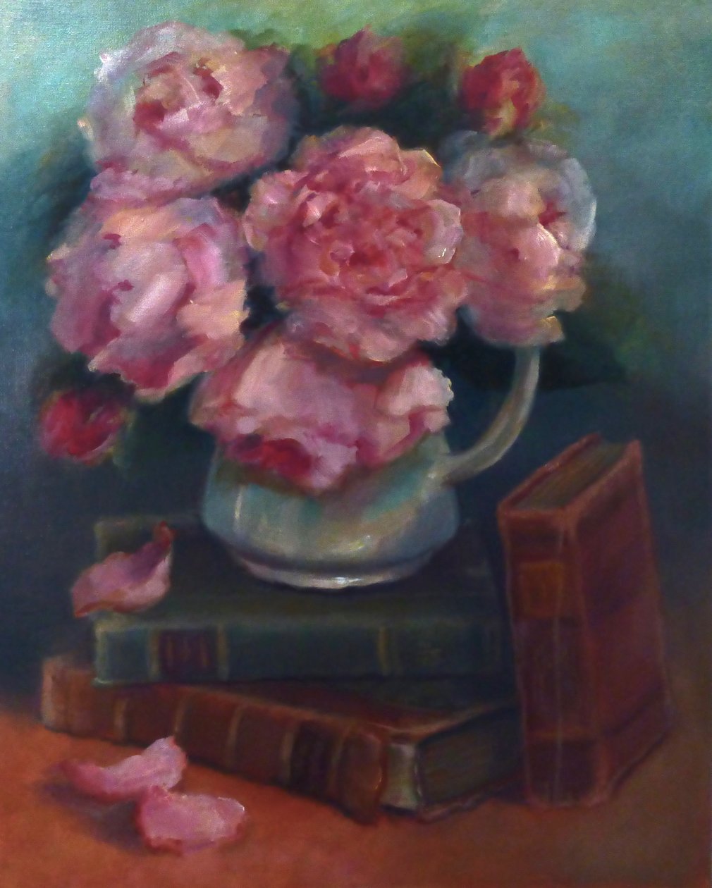Pivoines et livres - Lee Campbell