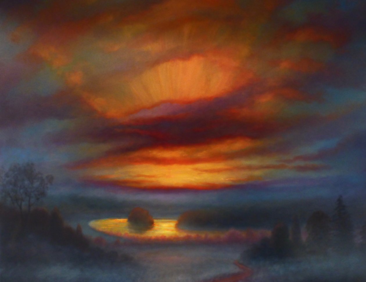 Coucher de soleil à Richmond - Lee Campbell