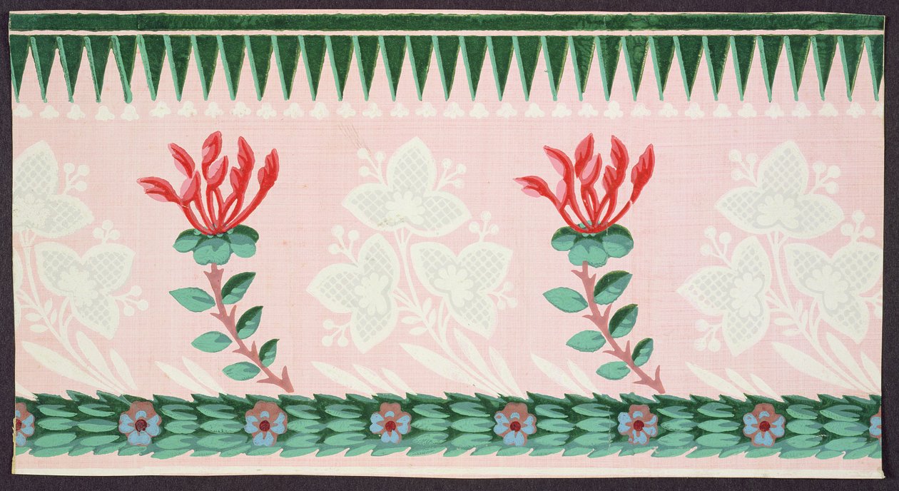 Bordure de papier peint Linon-Batist, 1802 - Legrand factory of Legrand factory of