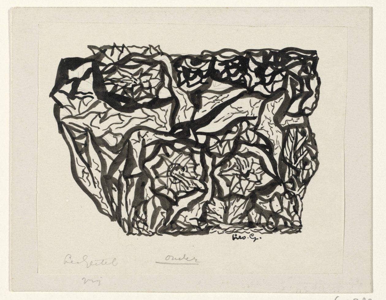 Buisson de fleurs - Leo Gestel (signed by artist)