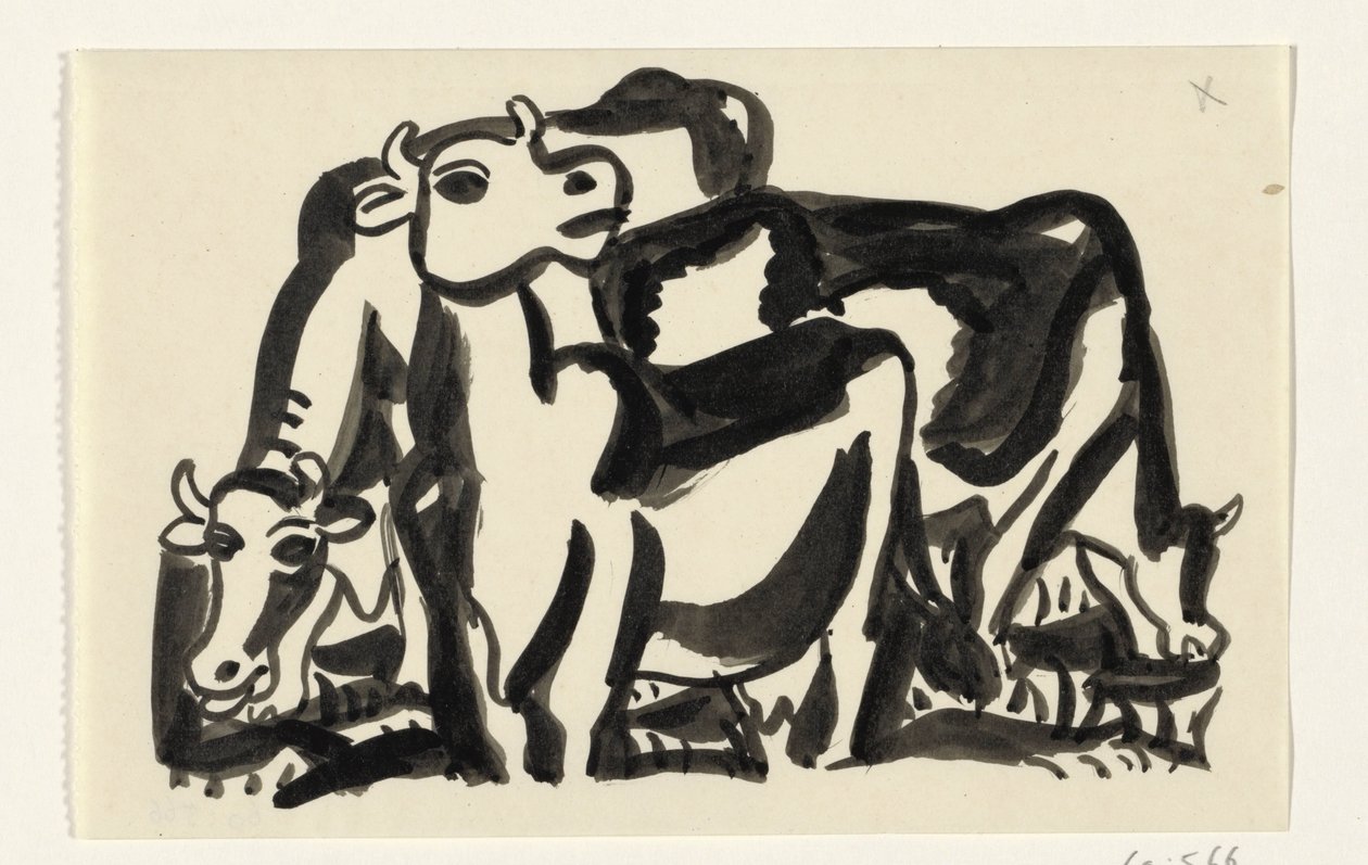 Trois vaches - Leo Gestel