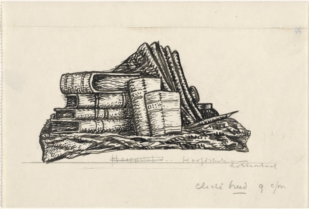 Pile de livres et fournitures d