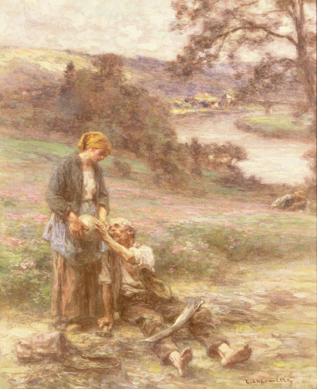 Le repos du faucheur - Leon Augustin Lhermitte