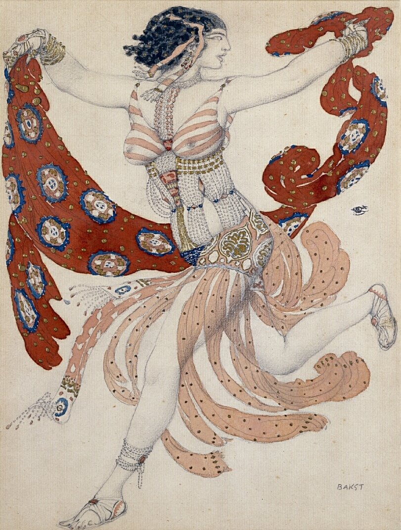 Costume de Cléopâtre pour Ida Rubinstein - Leon Bakst