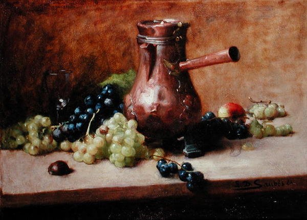 Nature morte avec des raisins, 1881 - Leon Daniel Saubes