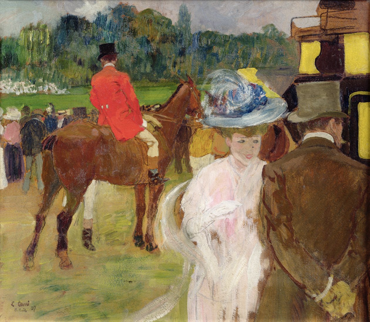 Aux courses à Auteuil, 1907 - Leon Georges Carre