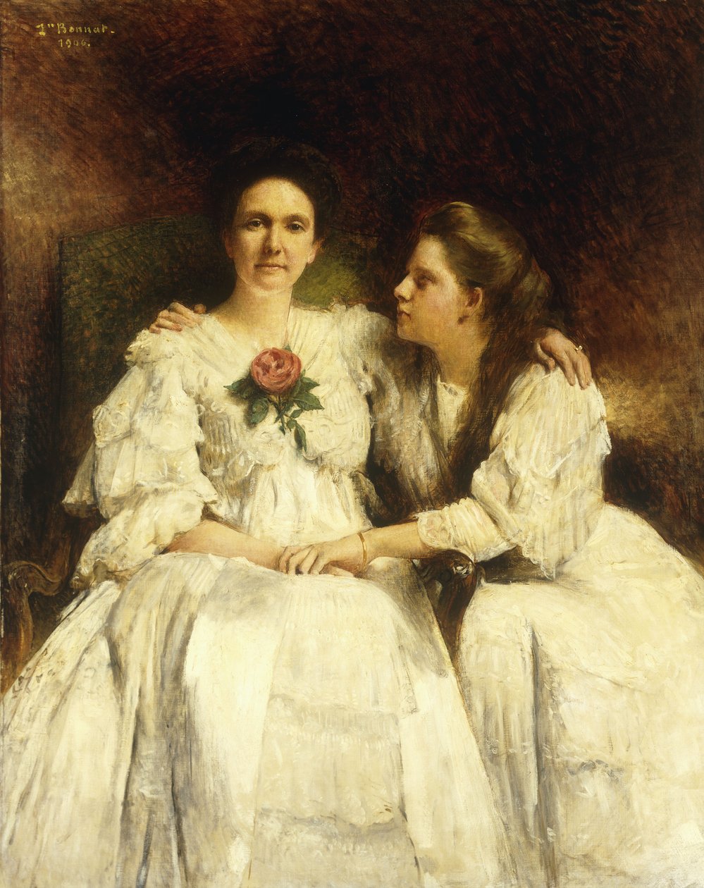 Mère et fille - Leon Bonnant