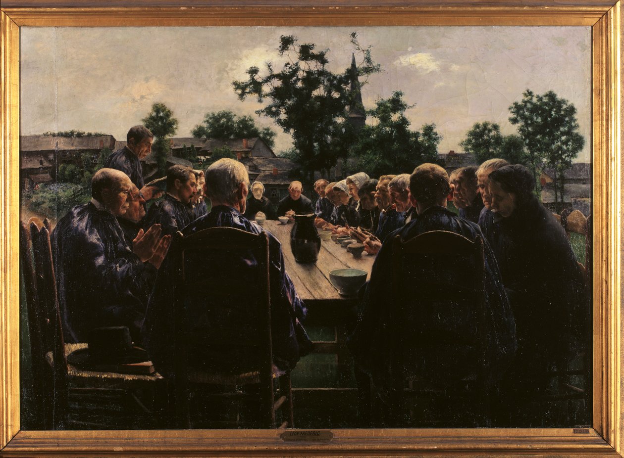 Le repas funéraire - Leon Henri Marie Frederic