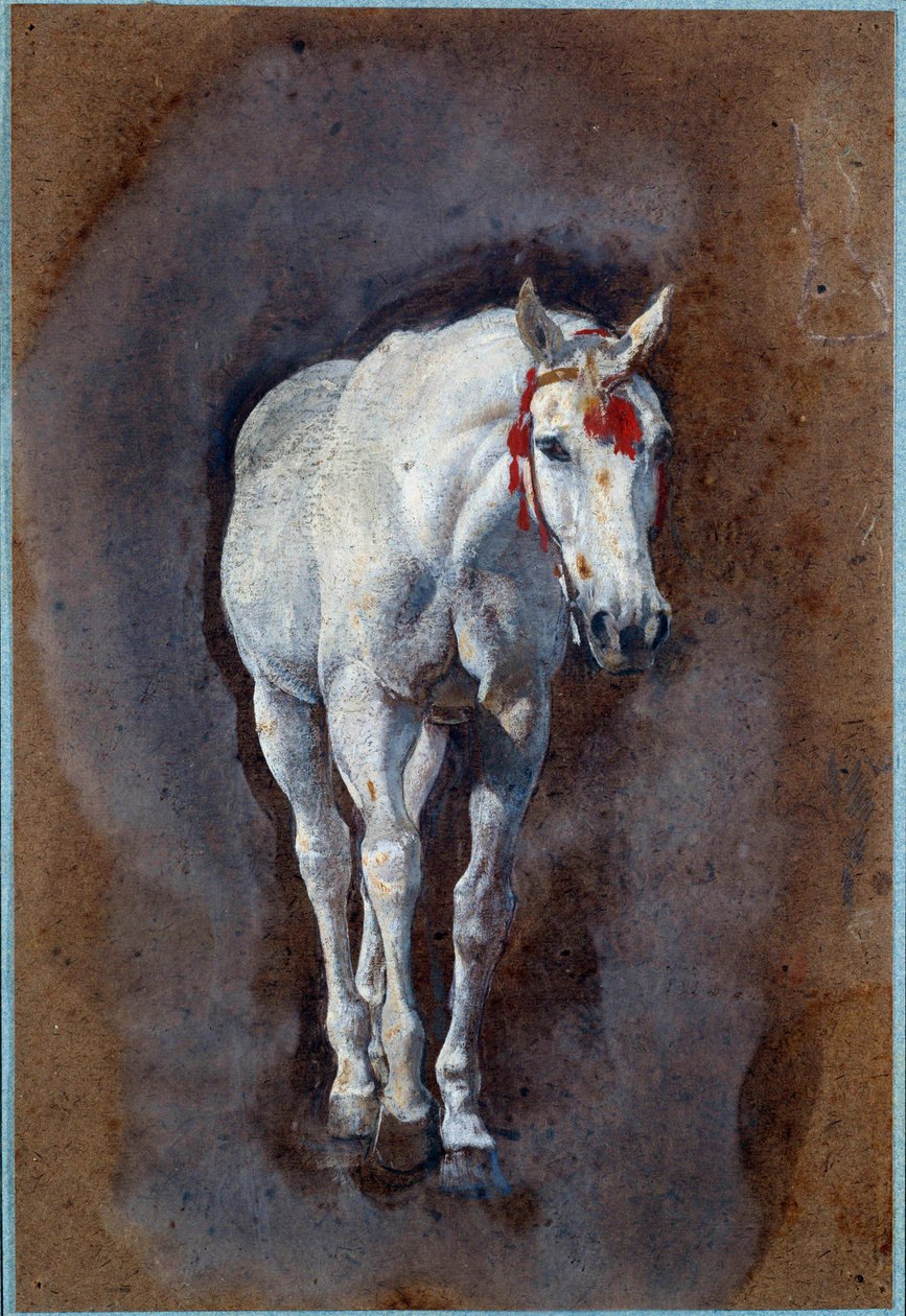 Un cheval (dessin) - Leon Joseph Florentin Bonnat