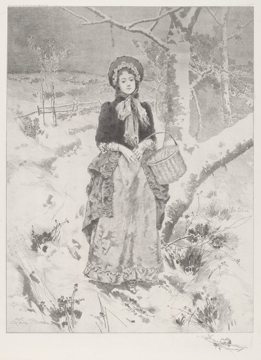 Fille en costume paysan - Leon Moran