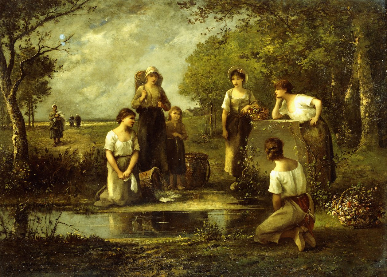 Les Blanchisseuses - Leon Richet
