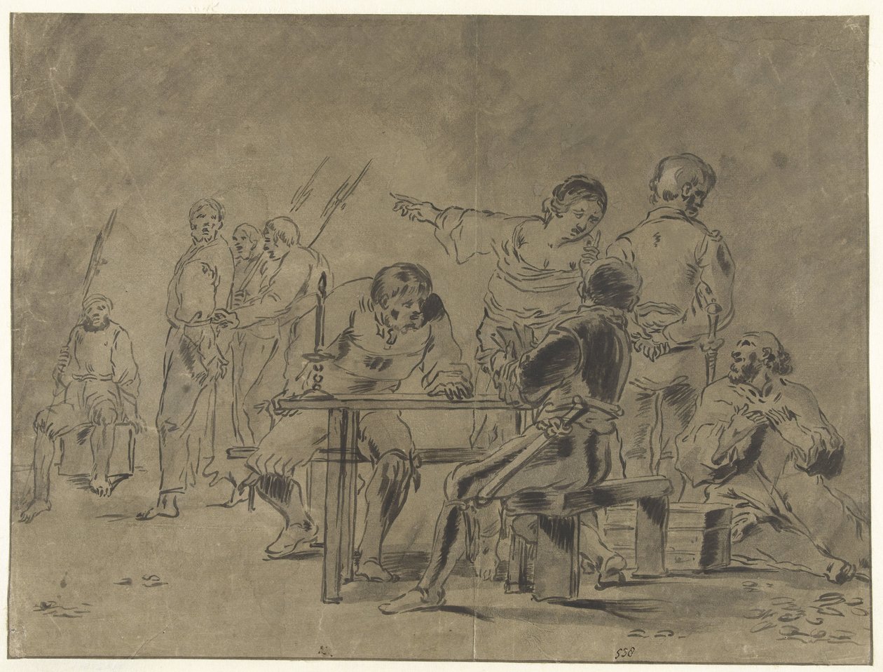Pierre renie le Christ - Leonaert Bramer
