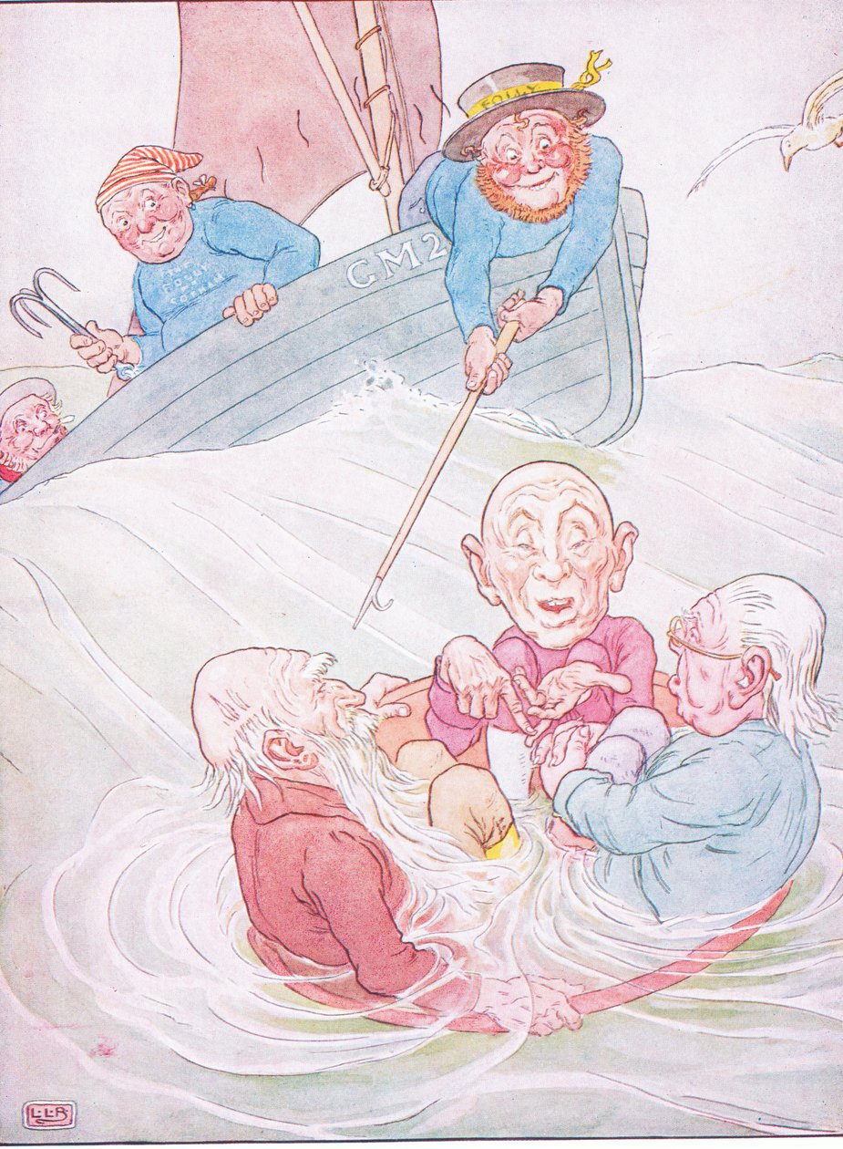 Trois sages de Gotham, partis en mer dans un bol - Leonard Leslie Brooke