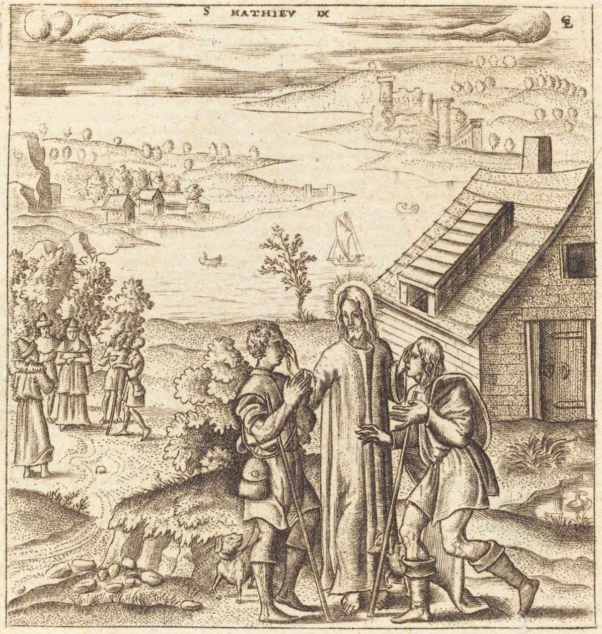 Le Christ guérit les deux aveugles - Leonard Gaultier