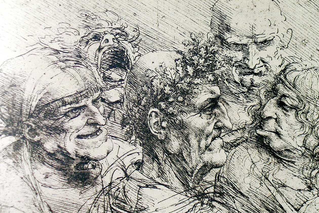 Têtes grotesques - Leonardo da Vinci