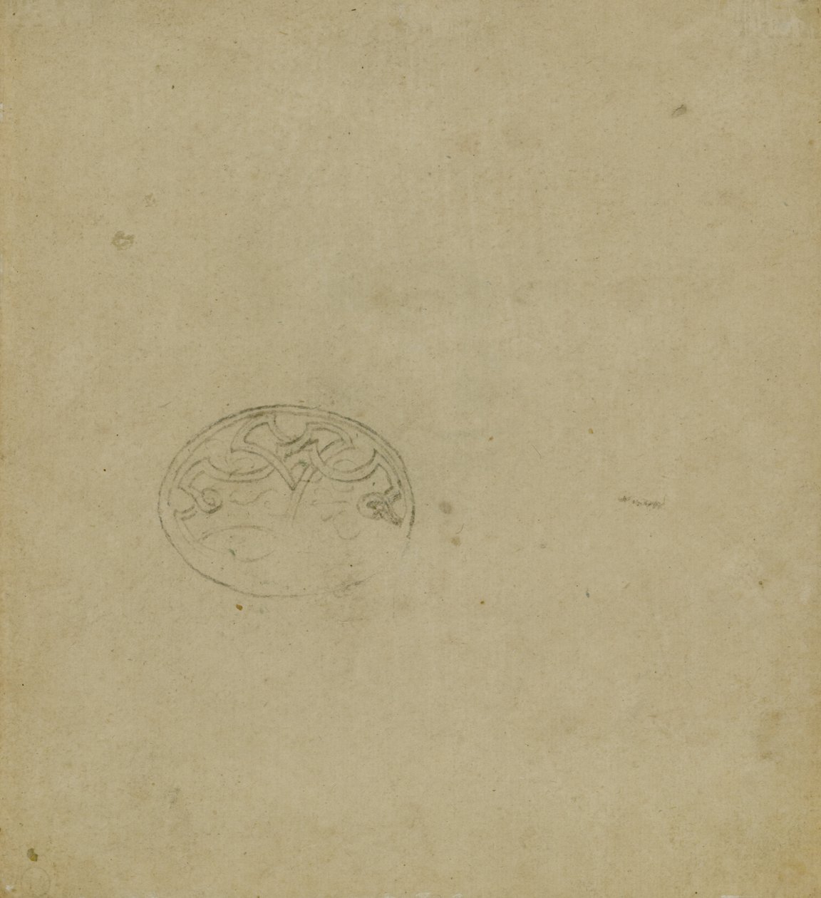 Esquisse de motif ornemental dans un ovale, c. 1483-1485? - Leonardo da Vinci
