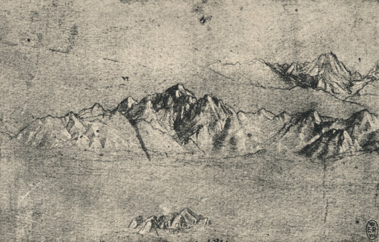 Étude des chaînes de montagnes, vers 1480 1945 - Leonardo da Vinci
