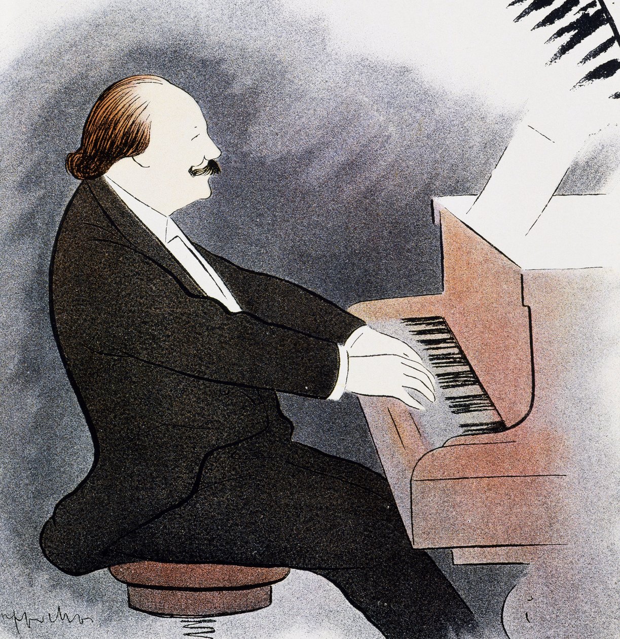 Jules Massenet au piano - Leonetto Cappiello