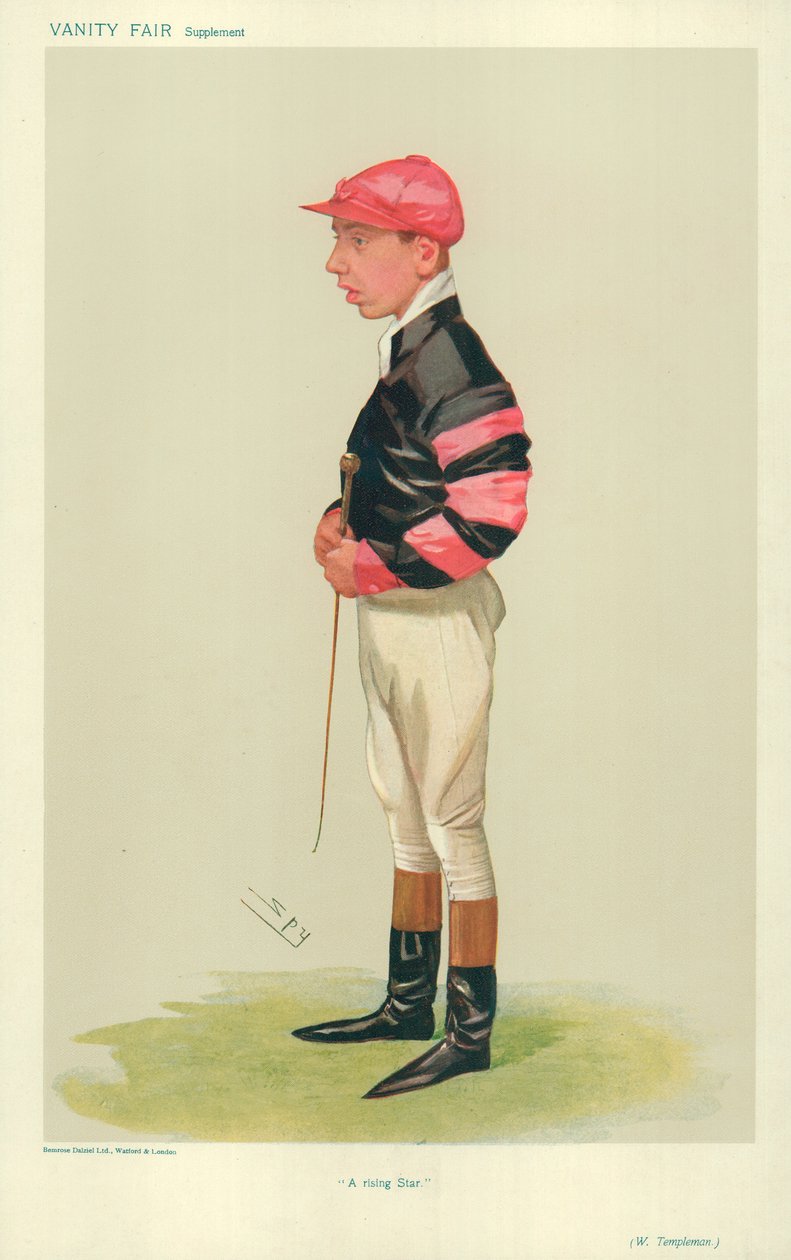 Arthur Templeman, une étoile montante, 7 novembre 1906, caricature de Vanity Fair - Leslie Matthew Ward