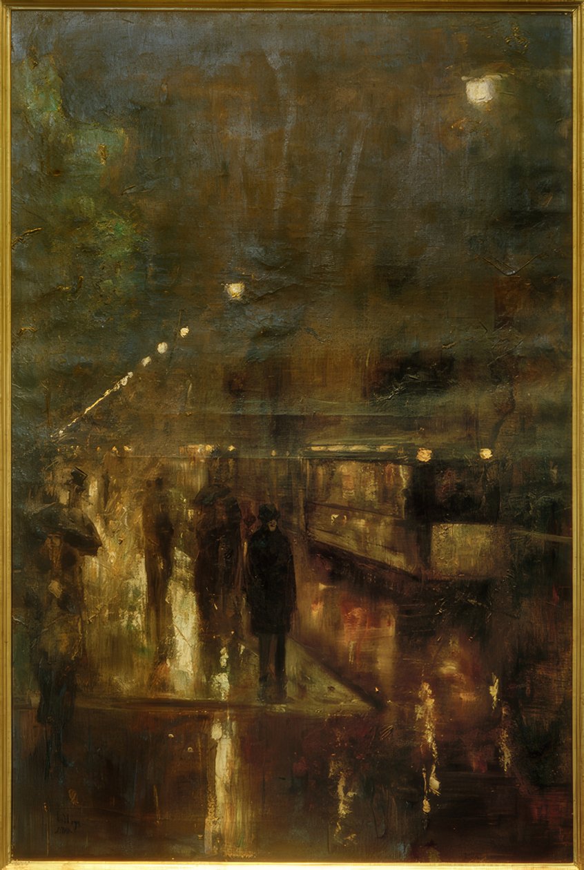 Berlin nocturne (Nollendorfplatz) - Lesser Ury