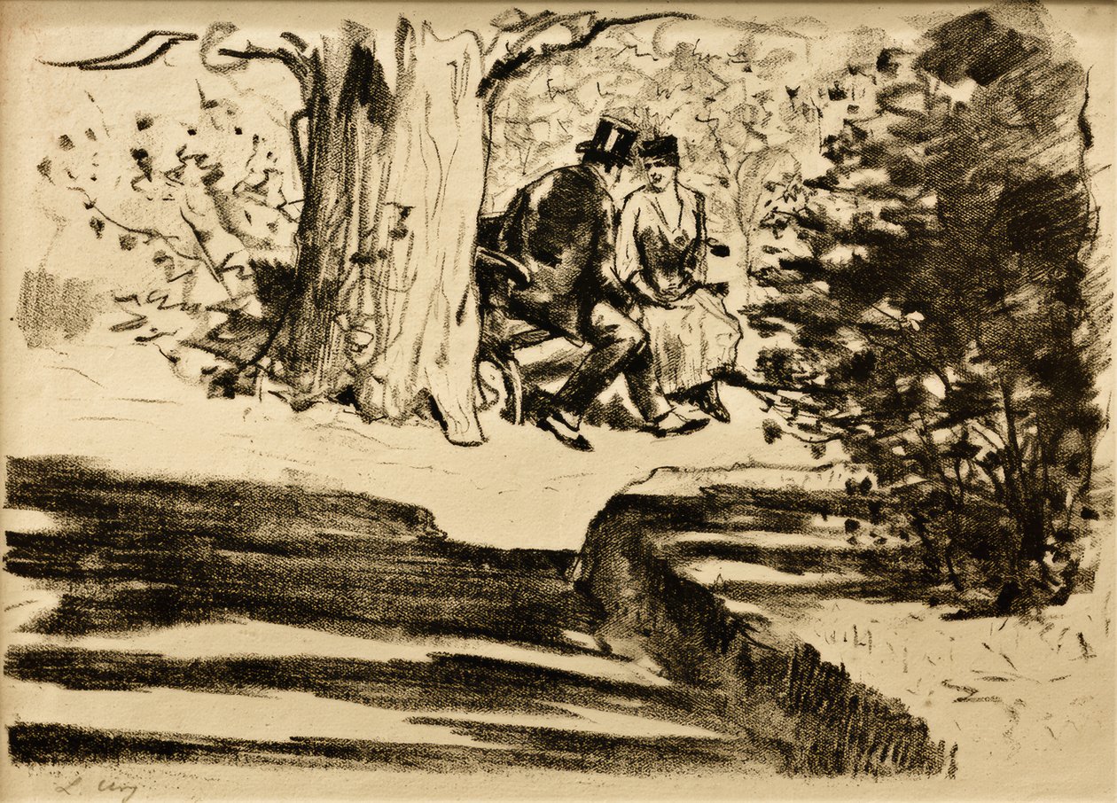 Couple sur le banc - Lesser Ury