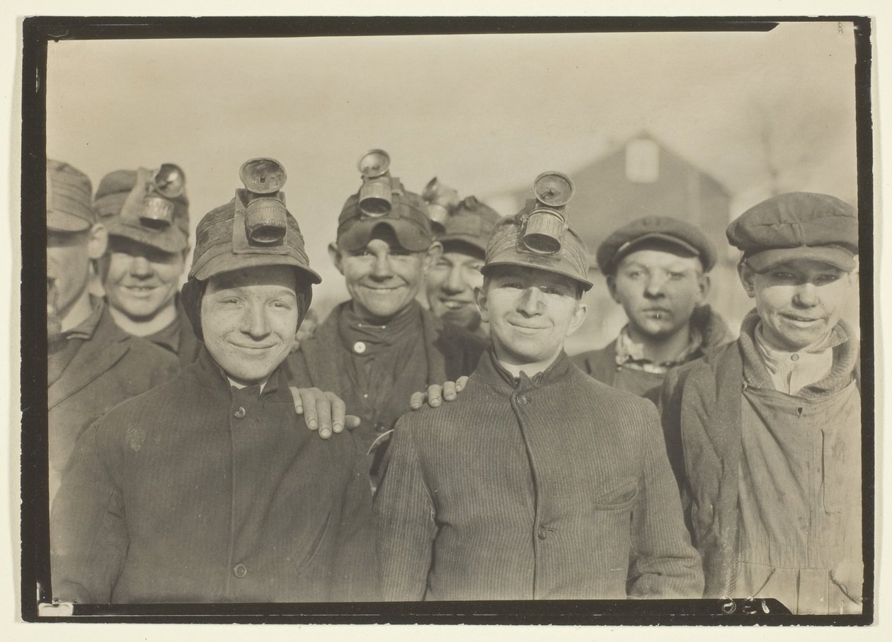 Des briseurs de grève dans une mine de charbon en Pennsylvanie - Lewis Wickes Hine