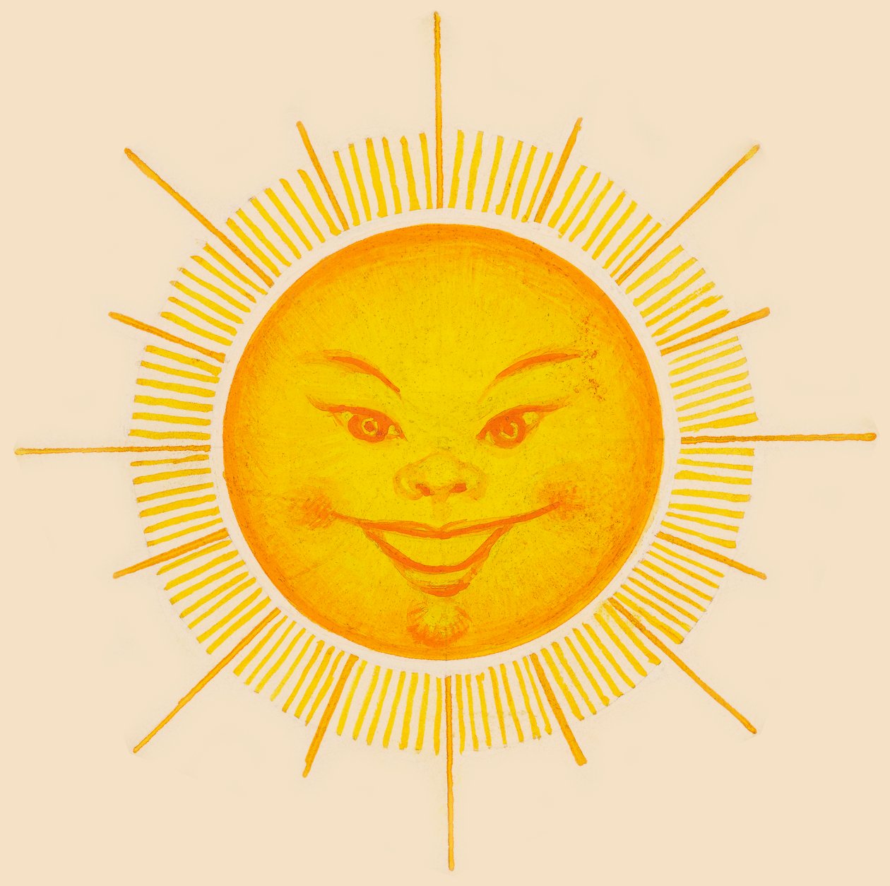 Soleil souriant, dessin - Unbekannt Unbekannt