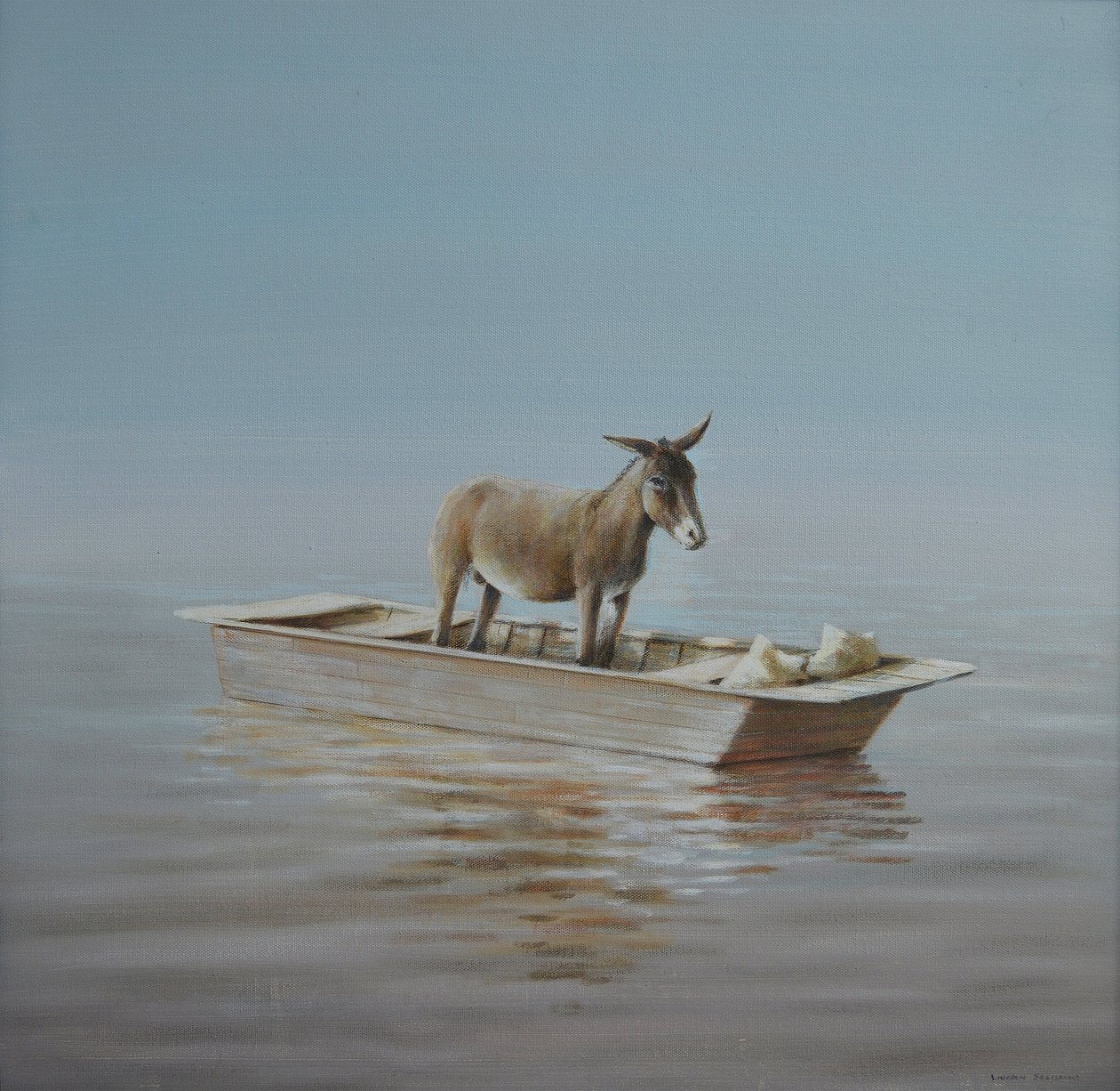 Âne sur la rivière - Lincoln Seligman