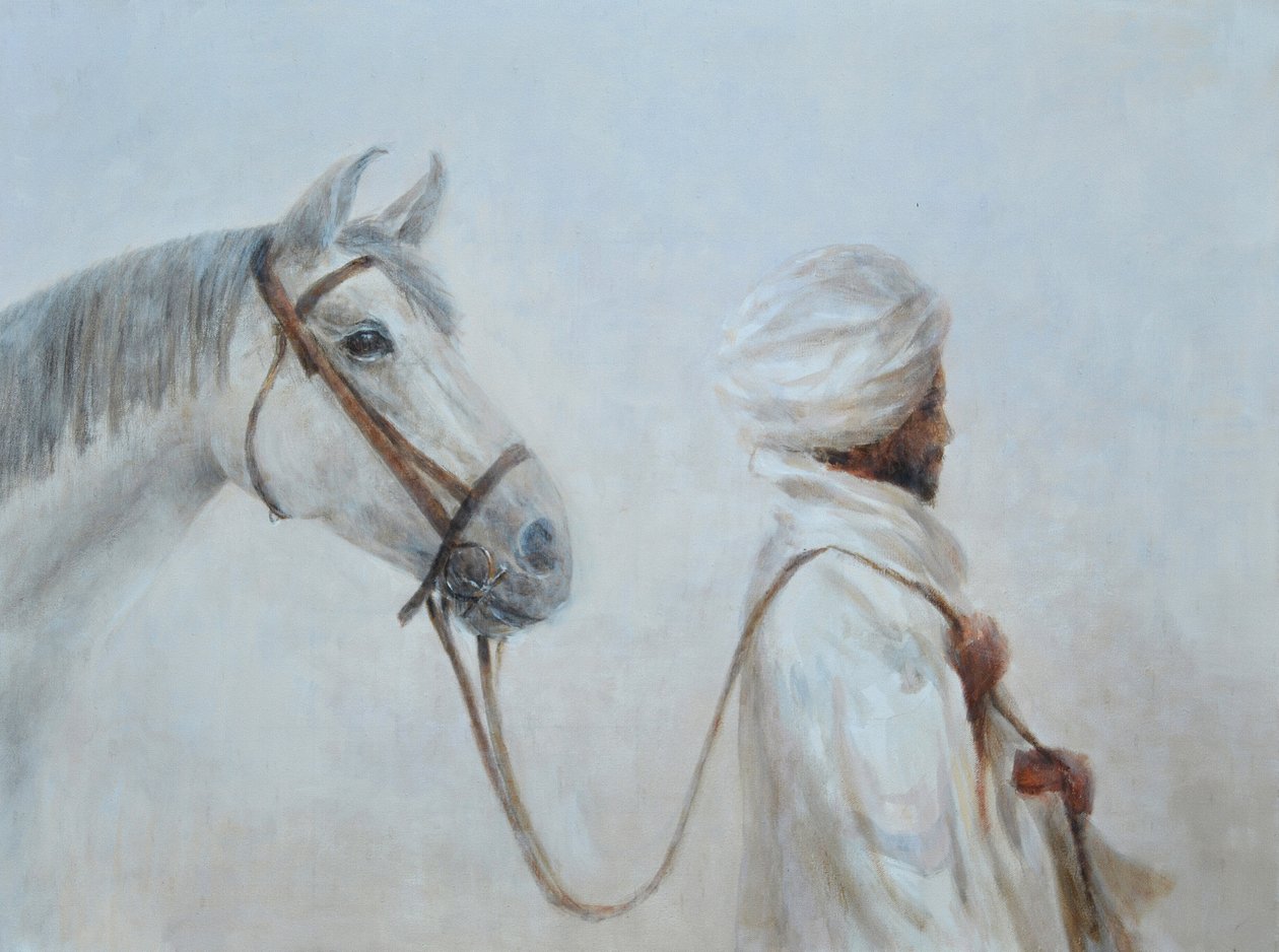 Rabari menant un cheval gris - Lincoln Seligman