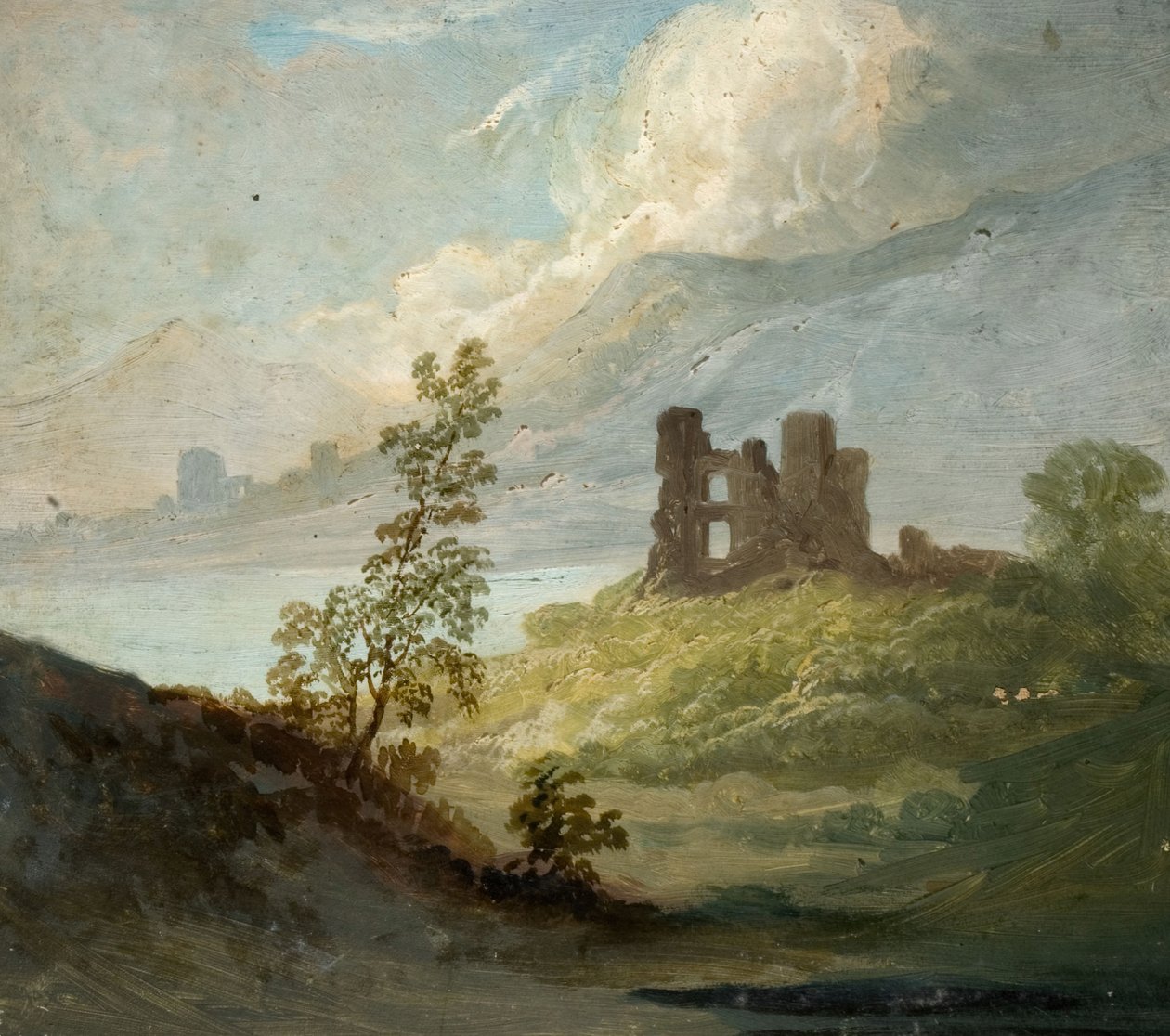 Ruine en pierre sur une colline [non daté] - Lines Family